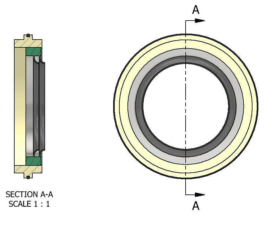 PTFE Chemical resistance Stainless steel plummerblock seals split